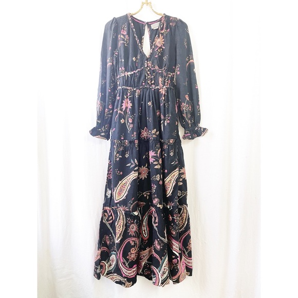 Anthropologie paisley print maxi dress - Picture 2 of 8